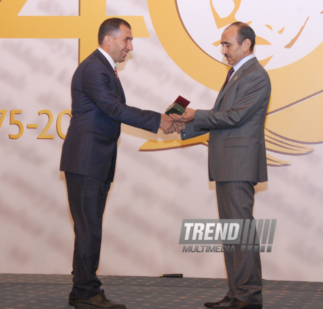 Media representatives receive awards in accordance with Azerbaijani president’s order. Baku, Azerbaijan, Jule 22, 2015